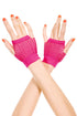 Sexy Rosy Fingerless Net Short Gloves